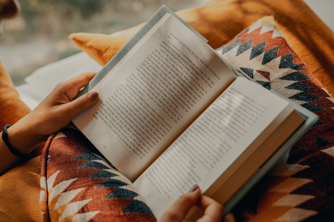 woman reading classic book
